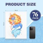 FUMILE Canvas Boards for Painting 8x10, 76 Pack Canvases for Painting Primed Acid Free Blank Canvas Panels for Beginners & Artist, Painting Canvas for Classroom and Painting Parties., White