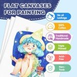 FUMILE Canvas Boards for Painting 8x10, 76 Pack Canvases for Painting Primed Acid Free Blank Canvas Panels for Beginners & Artist, Painting Canvas for Classroom and Painting Parties., White