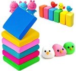ROPTO Kneaded Erasers for Artists Drawing No Smudge 12 Pcs Moldable and Kneadable Gum Eraser Clay for Sketching – Fun Pencil Erasers for Kids Bulk Classroom Gifts for Students