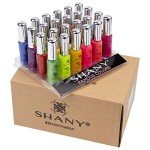 SHANY Nail Art Set Nail Polish - Glitter, Metallic, Pearls, Neon and Matte Nail Polish Nail Art Drawing Decoration Set With Built-in Thin Nail Art Brush - 24 Famous Colors Nail Polish Bulk