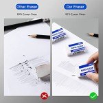 Deli Pencil Erasers, Pencil Eraser, 10 Pack, White Erasers, Erasers for Drawing, Kids, Artist, White, Large