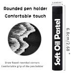 Mifuner Soft Oil Pastels Set (12 Sticks), Single Colors Heavy Oil Pastels Vibrant and Creamy,Pastel Art Supplies for Artists,Gallery Oil Painting Stick,Beginners,Adult Art Drawing Black