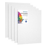 GOTIDEAL Canvases for Painting, 16x20 inch of 5 Pack, Professional Primed White Blank Flat Canvas Panels- 100% Cotton Artist Canvas Boards for Acrylics Painting, Oil Watercolor Tempera