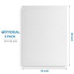 GOTIDEAL Canvases for Painting, 16x20 inch of 5 Pack, Professional Primed White Blank Flat Canvas Panels- 100% Cotton Artist Canvas Boards for Acrylics Painting, Oil Watercolor Tempera