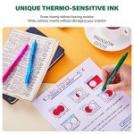 ParKoo Retractable Erasable Gel Pens Clicker, Fine Point 0.7mm, Assorted Color Inks for Drawing Writing, 10-Pack