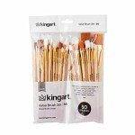 KINGART Mixed Media Brushes, Set of 50, Assorted Sizes, Good for All Projects