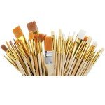 KINGART Mixed Media Brushes, Set of 50, Assorted Sizes, Good for All Projects