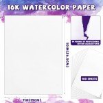 100Sheets Newbested White Watercolor Paper Cold Press Cut Bulk Pack for Beginning Artists or Students. (10 x 7 Inch)