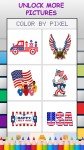 USA Independence Day Color by Number - Free Pixel Art Game - Coloring Book Pages - Happy, Creative & Relaxing - Paint & Crayon Palette - Zoom in & Tap to Color - Share Creations with Friends!