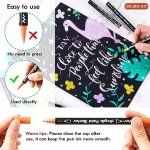 28 Pastel Colors Dual Tip Acrylic Paint Markers, Brush Tip and Fine Tip Acrylic Paint Pens for Rock Painting, Ceramic, Wood, Canvas, Plastic, Glass, Stone, Calligraphy, Card Making, DIY Crafts