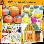 28 Pastel Colors Dual Tip Acrylic Paint Markers, Brush Tip and Fine Tip Acrylic Paint Pens for Rock Painting, Ceramic, Wood, Canvas, Plastic, Glass, Stone, Calligraphy, Card Making, DIY Crafts