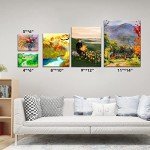 ESRICH 48 Pack Canvas Boards for Painting, 6Pcs of 4x4, 4x6, 5x6, 6x6, 8x10, 10x10, 9x12, 11x14 Canvas for Painting, Cotton Primed Blank Painting Canvas Panels for Oil, Acrylic, Watercolor