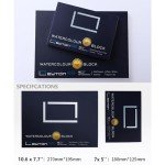 Non-Warping Watercolor Paper Block - 100% Cotton Paper,20 Sheets of 160lb/350gsm Cold Press Watercolor Art Supplies for Wet, Dry, and Mixed Media Painting - Premium Art Paper (7 x 5'')