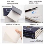 Non-Warping Watercolor Paper Block - 100% Cotton Paper,20 Sheets of 160lb/350gsm Cold Press Watercolor Art Supplies for Wet, Dry, and Mixed Media Painting - Premium Art Paper (7 x 5'')
