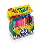 Crayola Ultra Clean Washable Markers for School (40ct), Essential Back to School Supplies for Kids, Coloring Book Marker Set, Teacher Classroom Supplies