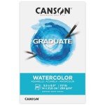 Canson Graduate Watercolor Pad, Foldover, 5.5x8.5 inch, 20 Sheets | Artist Paper for Adults and Students - Painting, Gouache, Mixed Media and Ink