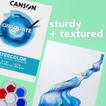 Canson Graduate Watercolor Pad, Foldover, 5.5x8.5 inch, 20 Sheets | Artist Paper for Adults and Students - Painting, Gouache, Mixed Media and Ink