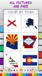 USA State Flag Maps Color by Number - Free Pixel Art Game - Coloring Book Pages - Happy, Creative & Relaxing - Paint & Crayon Palette - Zoom in & Tap to Color - Share Creations with Friends!