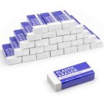 Lyzskco 25 Pack White Eraser for Pencil, Bulk Art Erasers for Drawing Sketching, Pencil Erasers Rubber for Kids Prize, School Classroom Students, Office Supplies