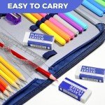 Lyzskco 25 Pack White Eraser for Pencil, Bulk Art Erasers for Drawing Sketching, Pencil Erasers Rubber for Kids Prize, School Classroom Students, Office Supplies