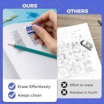 Lyzskco 25 Pack White Eraser for Pencil, Bulk Art Erasers for Drawing Sketching, Pencil Erasers Rubber for Kids Prize, School Classroom Students, Office Supplies