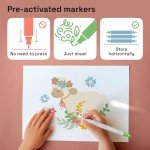 ARTISTRO 24 Pastel Dual-Tip Acrylic Paint Markers - Brush + Fine Tip Combo - Multi-Surface Paint Pens in Soft Colors