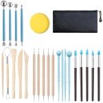 Wdmxszdq 25PCS Complete Clay Tools Set for Sculpting and Pottery - Includes Polymer Clay Tools, Sculpting Tools, Clay Carving Tools, Perfect Pottery Tool Kit - Sculpting Supplies Included