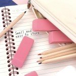 Tamaki Erasers, Pink Pencil Erasers for Drawing, Artist Eraser, Large, Pack of 6