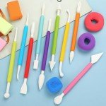 18PCS Clay Sculpting Tools, Double Head Air Dry Clay Carving Tools Kits for Kids and Adults, Sculpting Tools for Clay Sculpey, Modeling Clay Ideal, Air Dry Clay and Shaping
