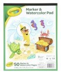 Crayola Marker & Watercolor Pad, 50 Blank Coloring Pages, Painting Paper, Art Supplies for Kids, Gifts
