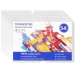 YOURSORTER 54 Pack 5x7 Inch Canvas Boards for Painting Bulk, Kids Art Novices Blank Painting Canvases, Gesso Primed Acid-Free 100% Cotton Canvas Panels for Acrylic Oil Watercolor Tempera Paint