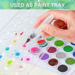 AROIC 65 Pieces Watercolor Paint Set,36 Colors Watercolor,10 Brushes,3 Refillable Water Brush Pens,16 Page Pad(8.5 * 5.5in),Profesional Watercolor Kit for Kids, Adults, Beginners