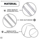 KETAR 4Pcs Pottery Needle Tool – 6.3 Inches Needle Tools for Clay, Durable Stainless Steel Tips, Non-Slip Grip & Protective Sleeve, Easy to Clean for Ceramics, Sculpting, DIY Craft & Detailed Carving