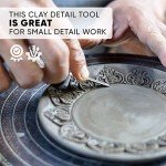 KETAR 4Pcs Pottery Needle Tool – 6.3 Inches Needle Tools for Clay, Durable Stainless Steel Tips, Non-Slip Grip & Protective Sleeve, Easy to Clean for Ceramics, Sculpting, DIY Craft & Detailed Carving