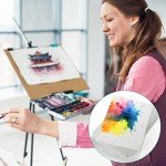 TecUnite 120 Sheets Cotton Watercolor Paper Cold Press Paper Pack for Students Adults Watercolorist Beginning Artists(4 x 4 Inch,230gsm)