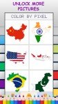 Country Flag Maps Color by Number - FREE Pixel Art Game - Coloring Book Pages - Happy, Creative & Relaxing - Paint & Crayon Palette - Zoom in & Tap to Color - Share Creations with Friends!