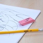 BAZIC Pink Eraser, Latex Free Bevel Erasers, Large Size Block Erasers for Art Drawing School Office Kids Teachers (4/Pack), 1-Pack