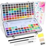Tavolozza Fine Arts Watercolor Paint Set, 128 Colors Paint with Water Brush Pens and Drawing Pencil - Ideal for Painting, Drawing, and Art Supplies for Kids and Adults - Perfect Starter Kit