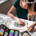 Shuttle Art Gel Pens, 120 Pack Gel Pen Set 60 Colored Gel Pen with 60 Refills for Adults Coloring Books Drawing Doodling Crafts Scrapbooking Journaling