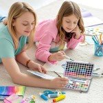 Tavolozza Fine Arts Watercolor Paint Set, 128 Colors Paint with Water Brush Pens and Drawing Pencil - Ideal for Painting, Drawing, and Art Supplies for Kids and Adults - Perfect Starter Kit