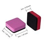 Favide 24 Pack Magnetic Whiteboard Dry Erase Erasers Chalkboard Cleansers for Classroom, School Supplies and Office (Square, 8 Color)