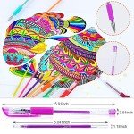 TANMIT Glitter Gel Pens, 160 Pack Glitter Pen with Case for Adults Coloring Books, Artist Colored Gel Markers with 40% More Ink for Drawing Scraobooking Writing Doodling