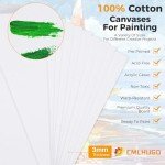 24 Packs 11x14 Blank Boards for Painting Kids, Art Canvases for Painting,Primed Acid-Free 100% Cotton Canvas Panels for Acrylic Oil Watercolor