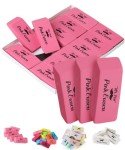 Mr. Pen Pink Pencil Erasers, Large, Pack of 12, Back to School Supplies
