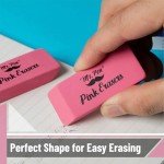 Mr. Pen Pink Pencil Erasers, Large, Pack of 12, Back to School Supplies