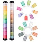 Yoseng 16 pcs Finger Ink Blending Brushes for Card Making for Painting,Drawing,Card Making,Commodities for Finger Painting,Craft Color Coded Handles Ink Blender Tool(Brush Head Diameter 0.6")