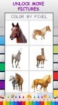 Horses Color by Number - FREE Pixel Art Game - Coloring Book Pages - Happy, Creative & Relaxing - Paint & Crayon Palette - Zoom in & Tap to Color - Share Creations with Friends!