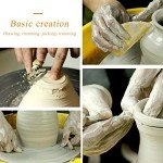 8 Pieces Wooden Pottery Sculpting Clay Cleaning Tool Set, Includes Clay Cutting, Modeling, Trimming Tools, for Beginner Level Pottery and Smoothing, Cleaning, Carving, Shaping and Sculpting