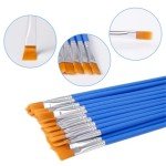 UPINS 60 Pcs Flat Paint Brushes, Small Brush Bulk for Detail Painting