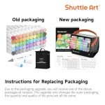 Shuttle Art Pastel Alcohol Markers Brush tip, Dual Tip Brush & Fine Tip Art Marker Set, 50 Colors plus 1 Blender Marker Pens with Case Perfect for Illustration Kids Students Adults Coloring Sketching
